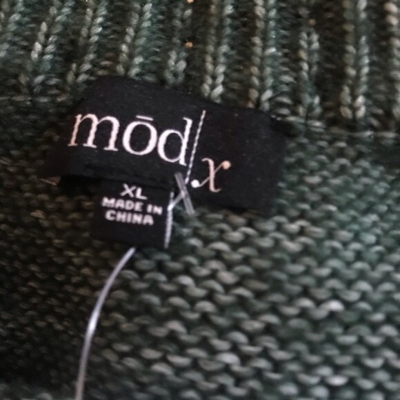 Mod X Sweater W/Faux Pearls - NWT XLg. - Picture 7 of 7